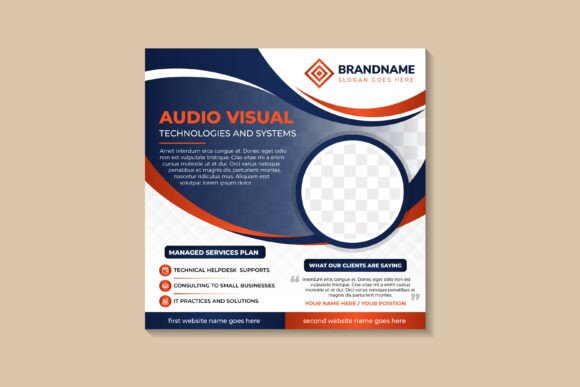 Audio Visual Square Banner: A Strategic Design Asset for Modern Communication