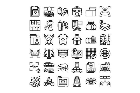 Business Technology Industry Social Just: A Versatile Icon Collection for Meaningful Design