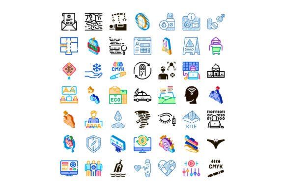Diverse Application Icons Representing M