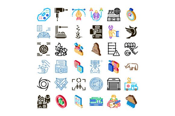 Diverse Collection of Color Icon Illustr: Practical, Ready-to-Use Visual Assets for Real Projects