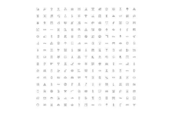 Diverse Icon Set Representing Business