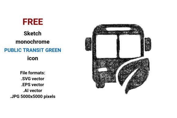 FREE Sketch Public Transit Green Icon