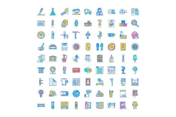 Hand Drawn Doodle Icons for Various Indu