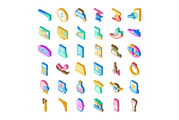 Isometric Design Collection of Diverse O