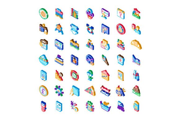 Isometric Vector Icons for Diverse Indus
