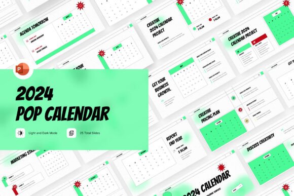 Pop Art Calendar PowerPoint Template