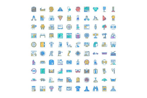 Sketch Doodle Colorful Line Art Icons SE