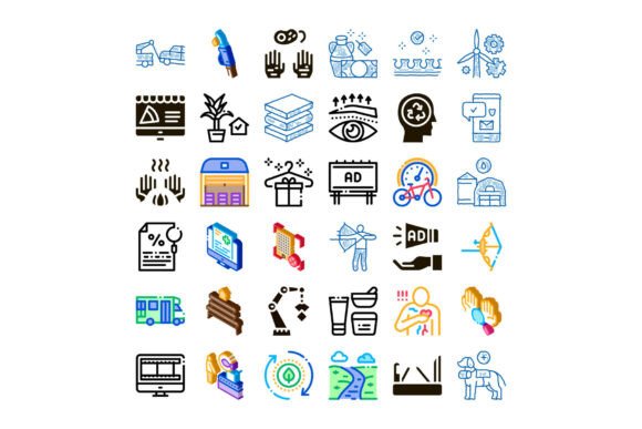 Various Business and Technology Graphic: Practical Icons That Fit Real Work