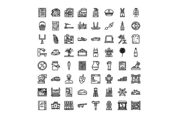 Various Line Icons Representing Diverse: A Practical Resource for Clear Visual Communication